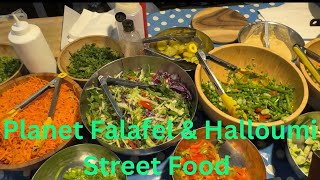 Falafel amp Halloumi wraps Street Food l London l UK 🇬🇧 [upl. by Roht]