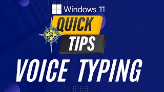 Windows 11 Quick Tip How to Use Voice Typing SpeechtoText [upl. by Estes]