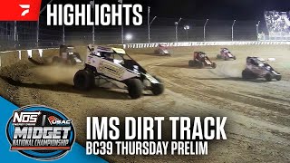 BC39 Thursday Prelim  USAC Midgets at Indianapolis Motor Speedway Dirt Track 92624  Highlights [upl. by Yenaffit]