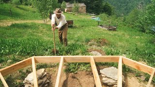 21 Baking bread on open fire Planting more crops Building the deck [upl. by Sitelc855]