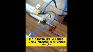 MULTIPLE CYCLE PNEUMATIC CYLINDER CONTROL USING PLC [upl. by Akimed]