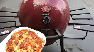 CharGriller Akorn Kamado  2 Minute Wood Fired Homemade Pizza  Absolutely Awesome [upl. by Aikit]