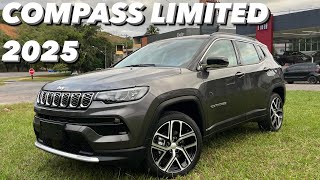 Jeep Compass Limited 2025  Novos ADAS Rodas 5 anos de garantia e mais 4K [upl. by Wilde]