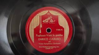 78RPM  Enrico Caruso  Pagliacci Vesti La Giubba Marta MAppari 1933 [upl. by Dituri156]