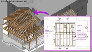 Modeling Wood Structure in Revit  Residential The North Wing  PT 4 [upl. by Morehouse]