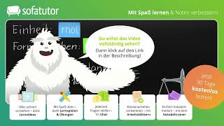 Stoffmenge und molare Masse – Größen in der Chemie einfach erklärt – Chemie 8 amp 9 Klasse [upl. by Vallonia]