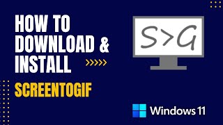 How to Download and Install ScreenToGif For Windows [upl. by Felecia]