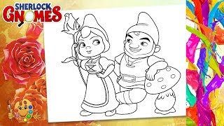 Coloring Sherlock Gnomes  Gnomeo and Juliet 2  Coloring pages  Coloring book [upl. by Nnoved]