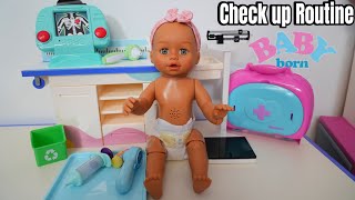 New Baby Born doll Olivias check up Routine Baby born doll videos [upl. by Dulcia]