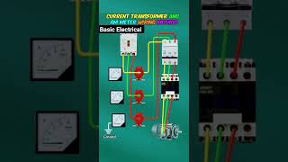 Current Transformer And Am Metre Wiring 💥electricalwork Basicelectrical mcbconnection [upl. by Bock843]