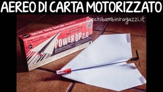 Aereo di carta motorizzato veloce facile e vola lontano [upl. by Herrle]