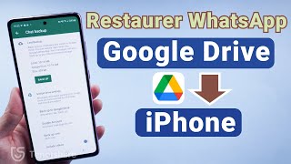 How to Restore WhatsApp backup from Google Drive to iPhone [upl. by Ahsaetal717]