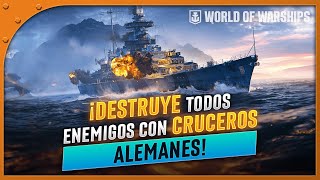 ¡LOS 5 MEJORES CONSEJOS para VOLVERSE INVENCIBLE en los CRUCEROS ALEMANES de WORLD OF WARSHIPS [upl. by Harihs892]