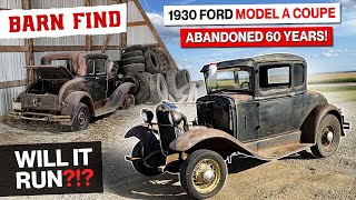 Barn Find 1930 Ford Model A Coupe Abandoned on a Minnesota Farm for 60 Years Will It Run [upl. by Akeinahs]