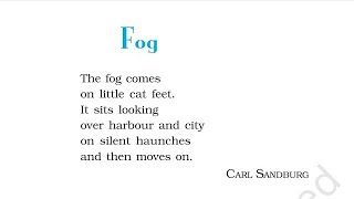 Poem Fog 10th Class CBSEFirst Flight ncert english cbse 10cbseenglish firstflight [upl. by Annauqahs]