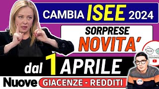 un NUOVO ISEE da APRILE 2024 ā˛ 4 NOVITĆ CAMBIANO GIACENZE PATRIMONI REDDITI e REGOLE PER I PAGAMENTI [upl. by Eirahcaz]