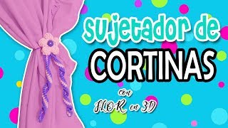 Sujetador de Cortinas tejido a crochet Flor en 3D  parte 12 [upl. by Lewan524]