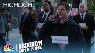 Brooklyn NineNine  Jake Waits for Amys Dad at the Airport Episode Highlight [upl. by Apeed212]