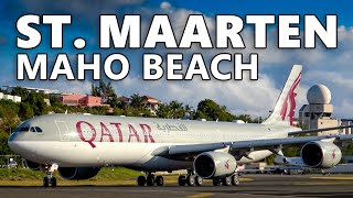 CRAZY Plane Spotting in ST MAARTEN Princess Juliana International Airport 4K [upl. by Suh]