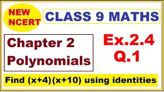 Class 9 Maths  Ex24 Q1  Chapter 2  Polynomials  New NCERT  Ranveer Maths 9 [upl. by Cloe]