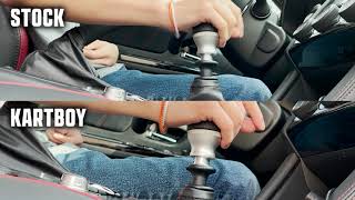 Comparison Kartboy Short Throw Shifter vs Stock STI Shifter  Subaru WRX STI  4enthusiasts [upl. by Ynaffets573]