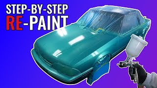 STEPBYSTEP GUIDE How to REPaint a Car [upl. by Ellainad128]