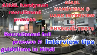 Handyman recruitment interview pattern questions in AI Airport Services handyman aiasl interview [upl. by Nairehs]