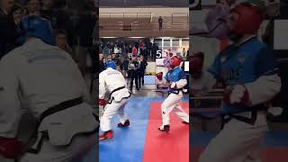 Good technique back kick backkick itftaekwondo sports fighting [upl. by Ailefo776]