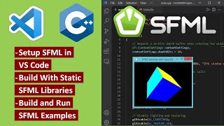 SFML Setup in Visual Studio Code  Create CC Applications using SFML  VSCode  MinGWw64 [upl. by Ahsienat]