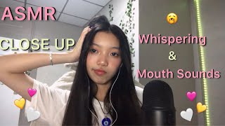 ASMRClose up WhisperingMouth Sounds 😴 asmr elle [upl. by Safoelc]