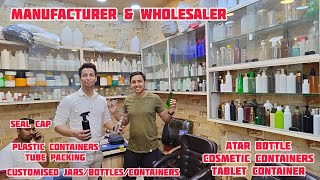 यहां मिलेगा Packing के लिए Fancy BottleJarTubeGlass Containers  India कि सबसे बड़ी Market [upl. by Ewart]