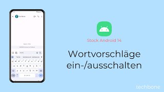 Wortvorschläge einschalten oder ausschalten Android 14 [upl. by Ahseryt]