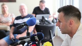 Smijenjeni direktor Hajduka Nikola Kalinić održao konferencijau za medije [upl. by Benny]