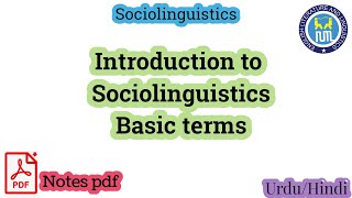 Sociolinguistics [upl. by Lontson]