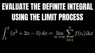 How to Find a Definite Integral using Riemann Sums and the Limit Definition Quadratic Example [upl. by Ahsillek]