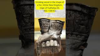 Drinking vessel in the shape of a fist Hittite New Kingdom reign of Tudhaliya III 1450–1300 B C [upl. by Gruber]