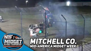 HIGHLIGHTS USAC NOS Energy Drink National Midgets  Mitchell County Fairgrounds  July 12 2023 [upl. by Ziom]