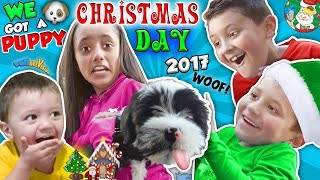 CHRISTMAS DAY TEARS of JOY 🎁 NEW PUPPY FUNnel Fam Holiday Vlog [upl. by Grayce]