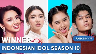 Juara Indonesian Idol Season 10🎤 Ranking 115 🎤 Pemenang Indonesian Idol Musim 10 2019 [upl. by Hank990]