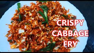 Crispy Cabbage Fry Recipe [upl. by Adniled658]