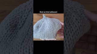 Béret adolescent au tricot youtubecreatorcommunity tricot beret bonnet [upl. by Lole]