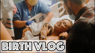 DREAM BIRTH Unmedicated amp Natural Labor and Delivery  Birth VLOG [upl. by Ynnatirb32]