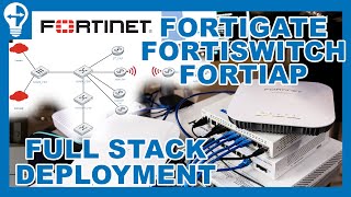 Fortinet Full Stack Configuring FortiGate FortiSwitch FortiAP  SDWAN VLAN SSID wFortiLink [upl. by Trygve]