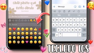 ⚡¡Teclado de iPhone en Android con emojis y sonidos de iPhone 🐚😻 [upl. by Sterner]