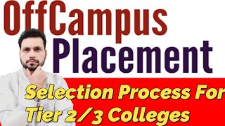 OFF CAMPUS Placment Complete Guide For BTech  Mca Students  Tier 23 Collages Off Campus Process [upl. by Adabel]