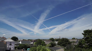 Lighting and Chemtrails over Cornwall 17th July 2014 [upl. by February]