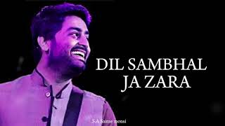 Dil Sambhal Ja Zara  LYRICS  Arijit Singh Mohammad Irfan Ali Saim Bhat [upl. by Sandler630]