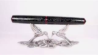 The Nakaya Piccolo Chinkin Housoge Charcoal Kuro tamenuri Fountain Pen [upl. by Ragouzis]