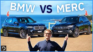 Which Luxury SUV Is Better The Mercedes Benz GLC300 Or BMW X3 XDrive 30i  Drivecomau [upl. by Arelus]