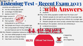 IELTS Listening Actual Test 2023 with Answers  14122023 [upl. by Aldarcy]